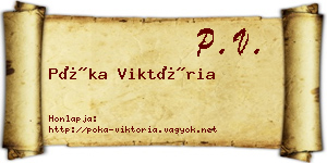 Póka Viktória névjegykártya