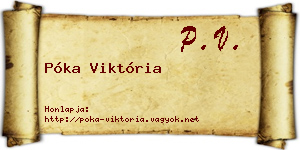 Póka Viktória névjegykártya